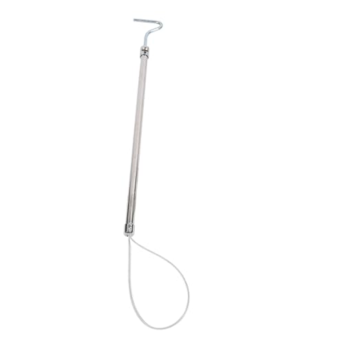 Tnfeeon Stainless Steel Animal Catcher Pole Adjustable Length Dog Catcher Tool with Thickened Wire Rope for Pigs Reptiles Animal Control (Hook Handle 75cm) - size: Hook Handle 75cm