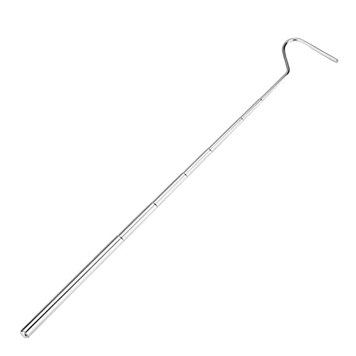 Collapsible Snake Hook Stainless Steel Extensible Snake Catcher Capture Hook for Catching Handling Grabber Separate Small Pet Snake | Non-slip Handle,Collapsible,Portable Mini,Retractable,Catching Snake Handling Tool,Professional,Easy to Carry and Store