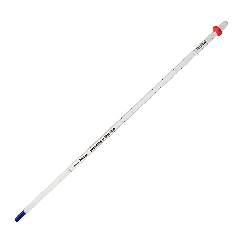 SP Scienceware H-B DURAC Plus Immersion Organic Liquid-In-Glass Cooking Thermometer - Precise Lab & Kitchen Thermometer for Liquids - 0 to 230F Range, Blue Spirit Liquid - size: Partial Immersion, style: 0 to 230 degree F Range, Blue Spirit Liquid
