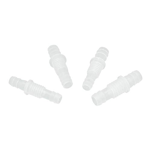 3/16” Thru-Bulk Bulkhead Plastic Hose Barb Fittings Union Adapter Fittings for Aquarium Fuel Gas Liquid Air with Metal washers (Pack of 3) - color: 3 pcs, size: 3/16 Inch