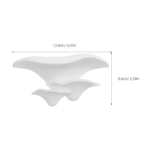 Mushroom Reptile Ledge Floating Shelf with Suction Cup Betta Fish Hammock Terrarium Tank Accessories for Gecko Frog Wall Plants Decor 5.07X2.59X2.36In