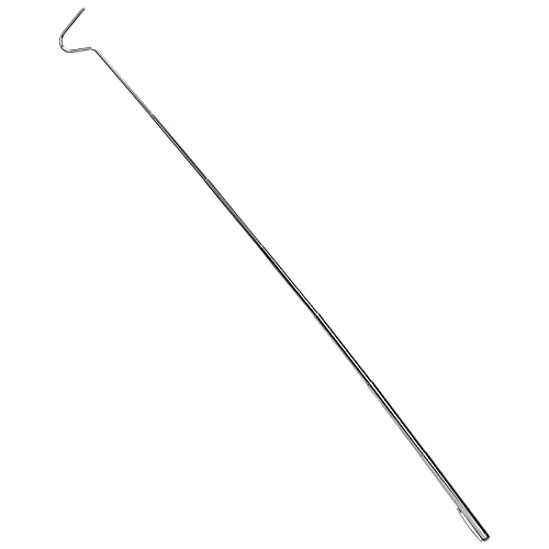 Stainless Steel Snake Hook Retractable Reptile Handling Tool 27in with Duckbill Hook Head for Safe Catching Moving Small Snakes