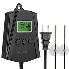 Inkbird WiFi Heat Mat Reptile Thermostat Controller Temperature Controller with 2 Probes and 2 Outlets, IPT-2CH Reptiles Heat Mat Thermostat (Max 250W per Outlet)
