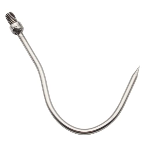 Fishing Harpoon Spear Stainless Steel Barbed Gig with Aluminum Rod for Fish | Fishing Harpoon, Stainless Steel Barbed Spear Head with Aluminum Alloy Rod, 8mm Screw Design for Outdoor Fishing, Frog & Fish - color: D-prong, size: D-prong