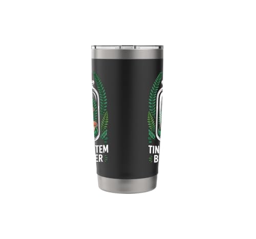 Tiny Ecosystem Big Wonder Mossarium Terrarium Cottagecore Stainless Steel Insulated Tumbler - color: Black