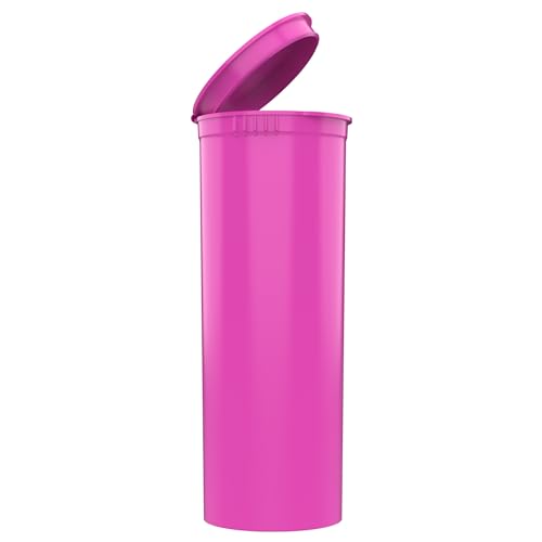 60 Dram CR Plastic Packaging Pop Top Containers - Child Resistant Travel Holder Vial Bottles - 75 qty (Pink) - color: Pink