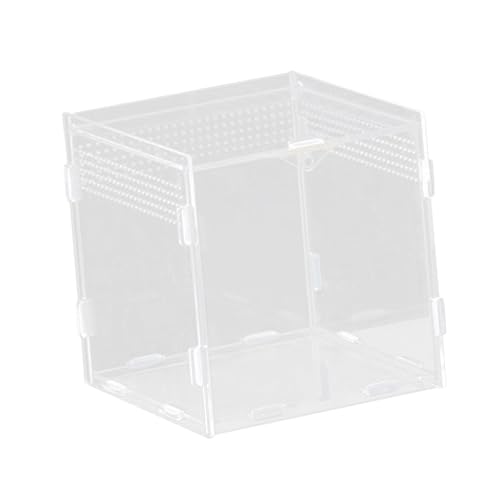 Reptile Feeding Box, Reptile Terrarium, Acrylic, Professional, Spacious Container, for Bearded Dragons, 15x15x15cm - size: 15x15x15cm