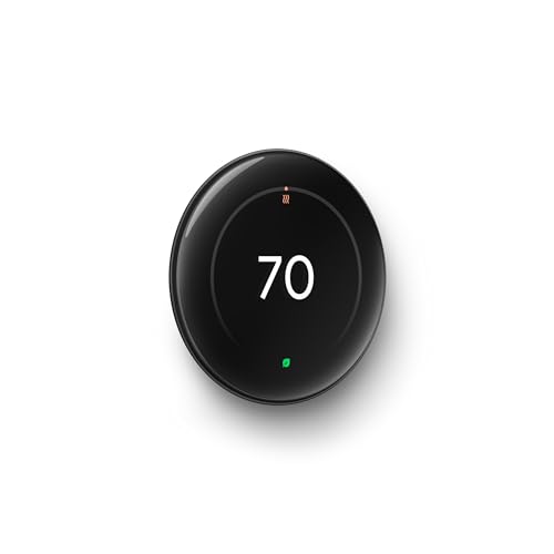 Google Nest Learning Thermostat (4th gen) + Nest Temperature Sensor (2nd gen) - Obsidian - color: Polished Obsidian