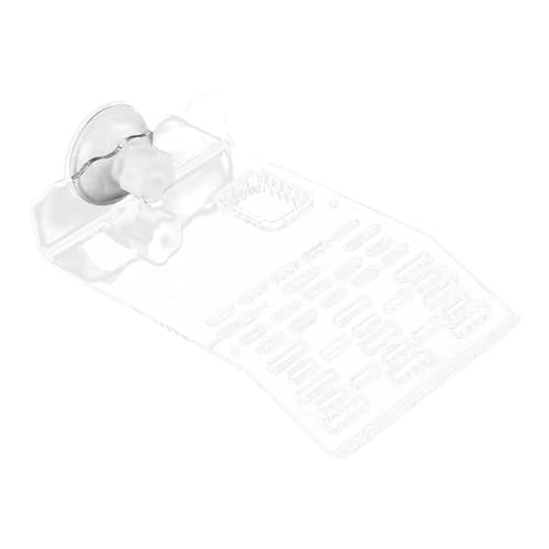 Reptile Resting Platform for Turtles with Suction Base for Aquatic Environments, Clear M - color: Clear M