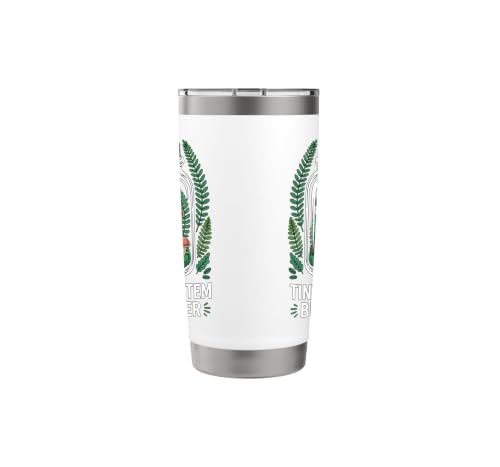 Tiny Ecosystem Big Wonder Mossarium Terrarium Cottagecore Stainless Steel Insulated Tumbler - color: White
