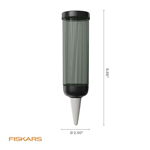 Fiskars 11.75oz Self-Watering Spike for Indoor Plants While Away | Vacation & Travel Plant Care, Continuous Hydration, Porous Ceramic Cone Stake for Slow Release - size: Watering Spike