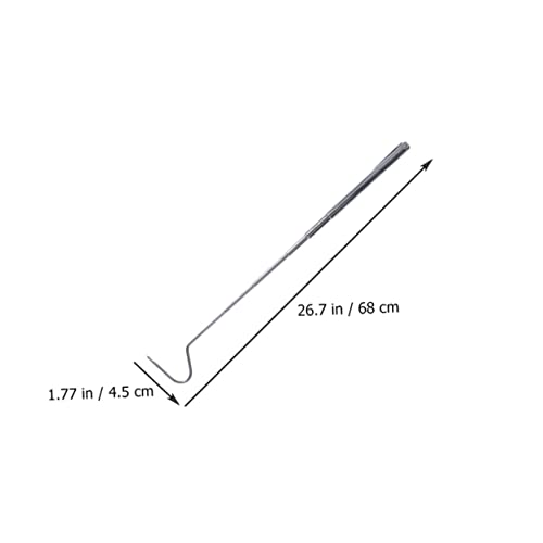 BESPORTBLE 2pcs Telescoping Snake Grabber Hooks Stainless Steel Reptile Catching Tools Comfortable Grip for Safe Handling of Snakes and Reptiles