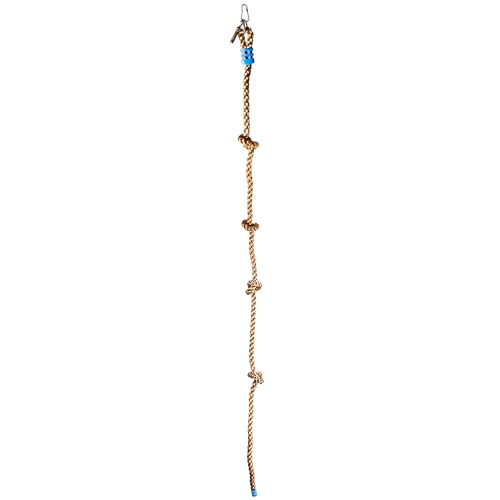 Brown Climbing Rope for Kids, 8.2FT Long with 4 Knotted Steps | Playground Accessories, Rope Swing Ladder for Obstacle Course, Treehouse Rope Swingset Accessories Training for Kids Outdoor - color: Coffee
