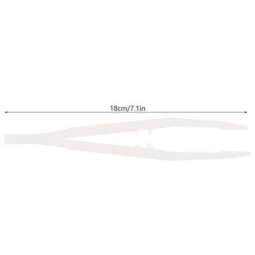 Glow in The Dark Reptile Feeding Tongs 10.6 Inch with Rubber Tip | Stainless Steel Tweezers, Long Curved & Straight Feeder Tool Kit for Bearded Dragon Snake Lizard Terrarium Accesso