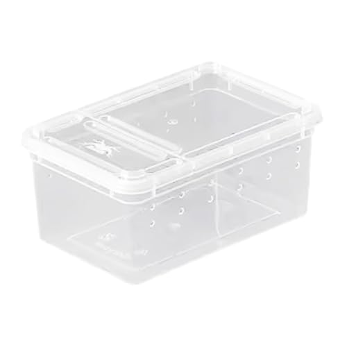 Reptile Breeding Case Feeding Box Transparent Transport Hatchling Cage Lightweight PP Material Suitable for breeding Reptiles Outdoor, Style A - size: Style A