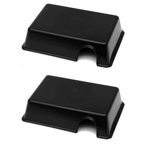 Jungle Bob - Rectangular Hide Box for Reptiles & Snakes - Durable Plastic - Creates A Dark Retreat to Reduce Pet Stress - Reptile Hides for Terrariums - Medium - 9.625" x 6.75" x 2.25" (2 Pack) - size: Medium, style: 2 Pack