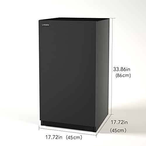 Aquarium Wooden Stand and Cabinet for up to 20 Gal Tank, Fish Reptile Sea Salt Water Tank Stand, Nano Foam Leveling Mat Included, W17.7xD17.7xH31.49 in,Wooden Matte Black Painted(Stand Only) - color: Black-Fig8_Inlet, size: W17.7xD17.7xH31.5in(45x45x80cm)