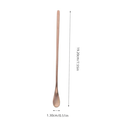 COLLBATH 2pcs Reusable Stainless Steel Reptile Food Spoon Lizard Feeding Scoop for Water and Food Pet Feeding Tool for Small Reptiles and Lizards - color: Golden