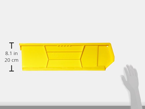Quantum Storage QUS950 Plastic Stacking Hulk Container - 23-7/8" x 8-1/4" x 7" - 6 Pack - color: Yellow