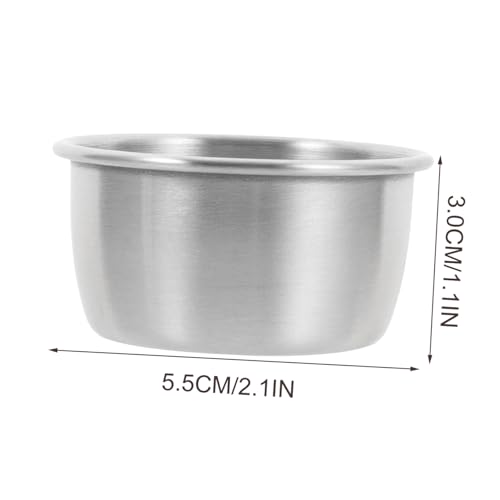 Mikikit 6Pcs Metal Reptile Food Holder Small Water and Feeding Bowls for Bearded Dragon Tortoise Lizard Snake Food Storage Basins with Bright Colors for Secure Feeding
