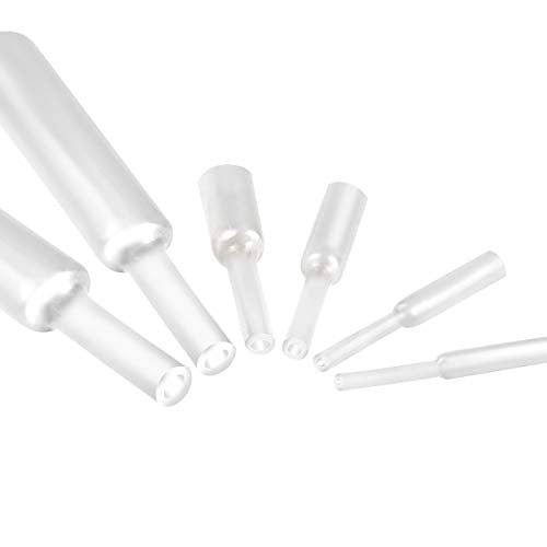 XHF UL Listed 3/32" 3:1 20Ft Waterproof Clear Heat Shrink Tubing Marine Grade Wire Cable Adhesive Lined Tube Insulation Seal Against Moisture Corrosion and Air Leakage - color: Clear, size: (2.4mm(3/32"))-20ft