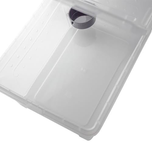 OMEM Portable Reptile Terrarium Habitat for Mini Pet Houses Breathable Holes Stackable Container (L) - size: 1PCS-Clear-L
