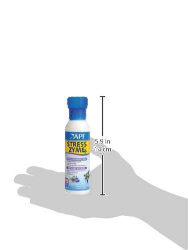 API STRESS ZYME Bacterial cleaner, Freshwater and Saltwater Aquarium Water Cleaning Solution, 4 oz - color: Blues & Purples, size: 4 oz