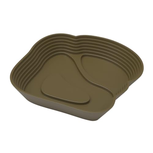 Reptile Water Dish,Reptile Bathing Pool,Turtle Bath Feeding Dish Tortoise Water Bath Bowl for Frog Tortoises Pet Supplies, Coffee - color: Coffee