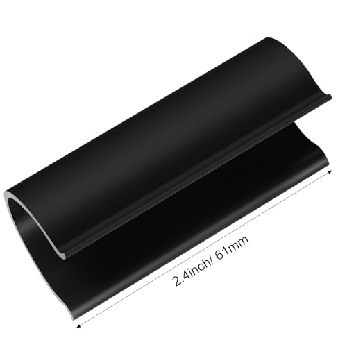 Jetec 32 Pack PVC Pipe Clips Cover Clamps 2.4",for 3/4 Inch PVC Pipe,Black | For Pool Covers, Greenhouses, Garden Shelters, Bird Netting, Hoop House Frames, Snap Hanger, Simple Installation - color: Black, size: for 3/4 Inch PVC Pipe