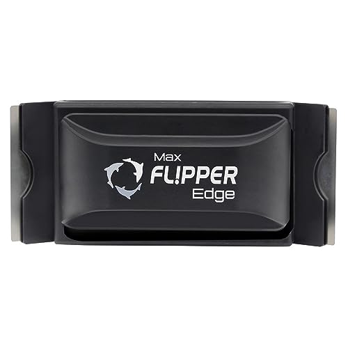Flipper Edge 2-in-1 Scrubber Scraper Floating Magnetic Fish Tank Aquarium Cleaner with Dual Blades - Efficient Glass & Acrylic Aquarium Cleaning Tools (Standard) - color: Black, style: Standard - For Tanks 3/8 Inch - 1/2 Inch (12mm) Thickness