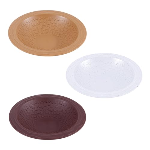 Turtles Soaking Bowl Bathtub Water Pool Feeding Watering for Lizards Frogs and Terrariums Pet Habitat Accessories Reptiles Amphibians Water Bowl - color: Reddish Brown
