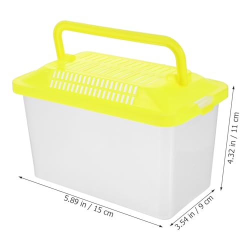Reptile and Pet Hamster Carrier Tank Transparent Portable Aquarium for Turtles and Pets Easy to Breeding Case for Travel and Home Use - size: 15.00X11.00X9.00cm