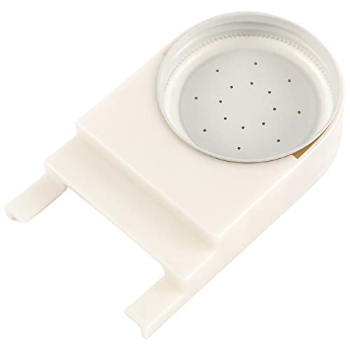12 Pack Bee Feeders, 5.1 x 3.15 Inch Plastic Entrance Feeders for Beehives, Beekeeping Supplies Jar Feeders with Perforated Lids for Mason Plastic Glass Jars, Sugar Syrup Water Dispenser