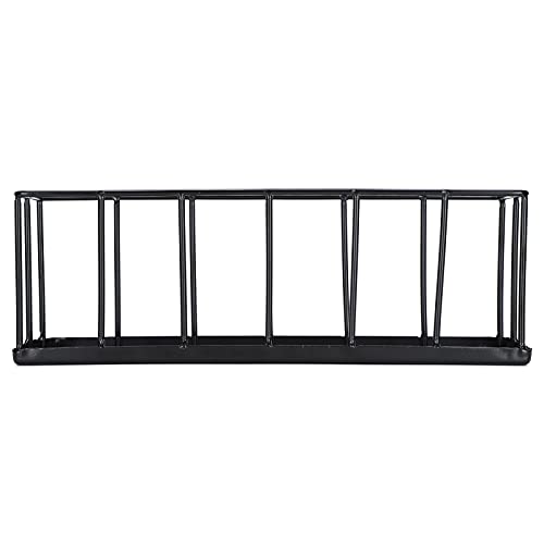 Omabeta Stainless Steel Tortoise Feeder Multifunctional Food Dispenser for Reptiles 30x10x8cm Easy Clean and Safe Feeding (Black)