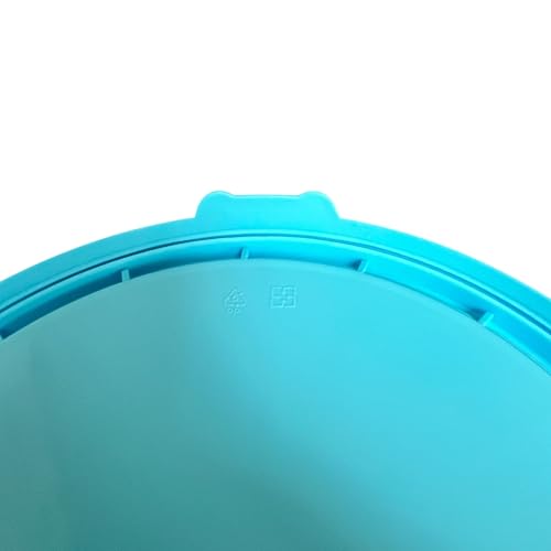 3.5 Gallon Bucket with Lid - Durable All Purpose Pail Food Safe, BPA Free, Commercial Grade (Aqua, 1) - color: Aqua