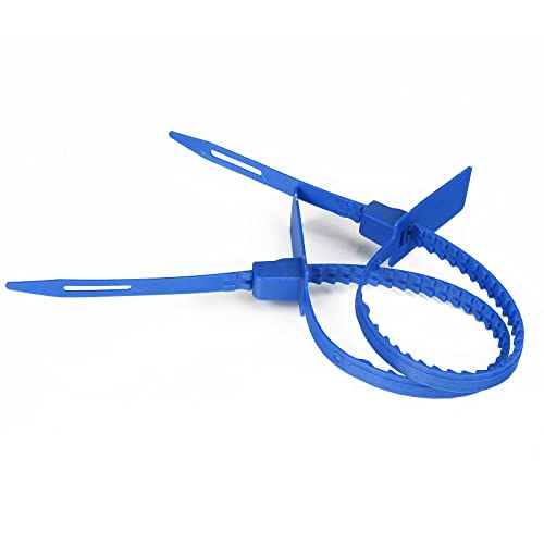 Heavy Duty Plastic Security Seal - Self Locking, Tamper Evident, Truck Trailer Seals (337 mm, Blue, 100 PCS) - color: Blue, size: 100 PCS