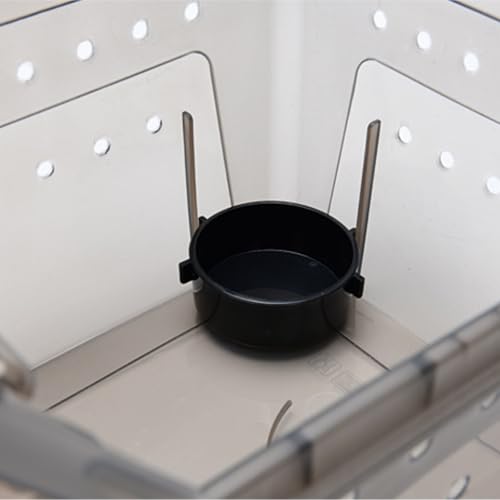 Reptile Breeding Box Reptile Feeding Box Breeding Hatching Container Pet Houses Faunarium(Black) - color: Black