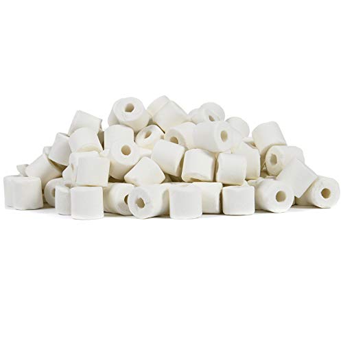 JIH Aquarium Bio Ceramic Rings Filter Media for Pond Fish Tank, 4 LBS | Canister Filter - size: 4 LBS