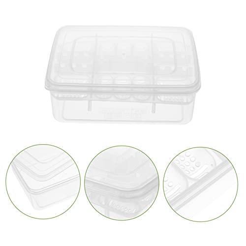 2Pcs Compartment Egg Incubator Tray for Reptile Hatching Reusable Transparent Hatchery Box for Tortoise Lizard and Management and Storage