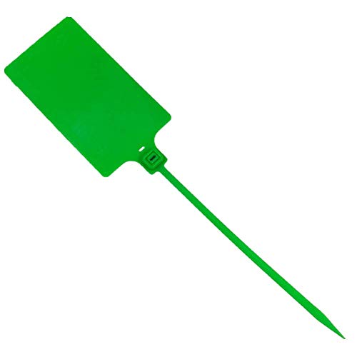 Plastic Seals Shipping Tags Logistics Use Big Sign Tie Large Label Tie, 255mm Total Length, Package of 100pcs (Green) - color: Green
