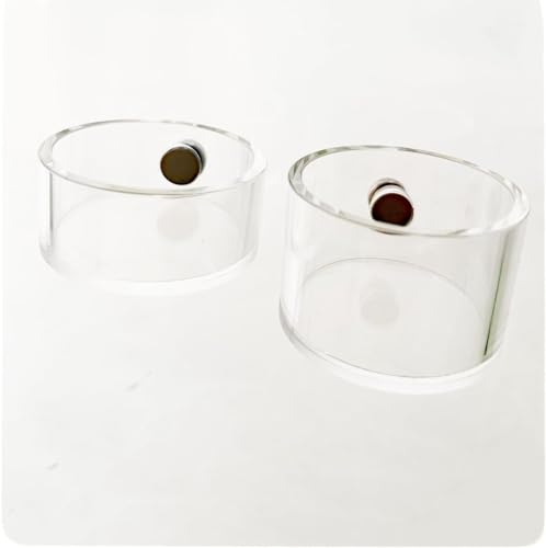 Tall Jumping Spider Feeding Dish, Magnetic Tiny Food Dishes Water Dish for Jumping Spider, Tarantula and Other Small Pets,(1.2in Tall) - size: Single