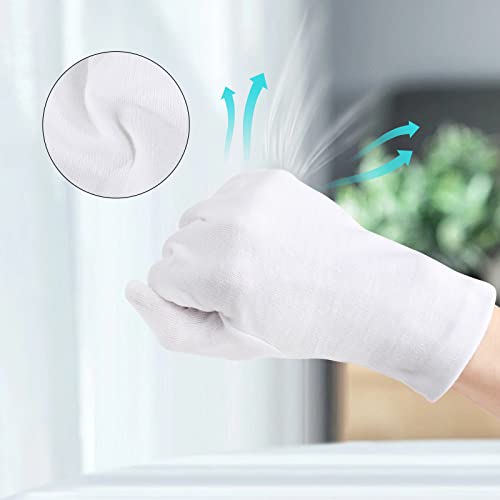 Archival Photo Gloves - 20 Pairs White Work Gloves for Art Handling Working Photography Cloth Liners Bulk for Handling Jewelry, Film, Photo, Coin Collectors, Metal Inspection Men & Women - color: White, size: S(20 Pairs)