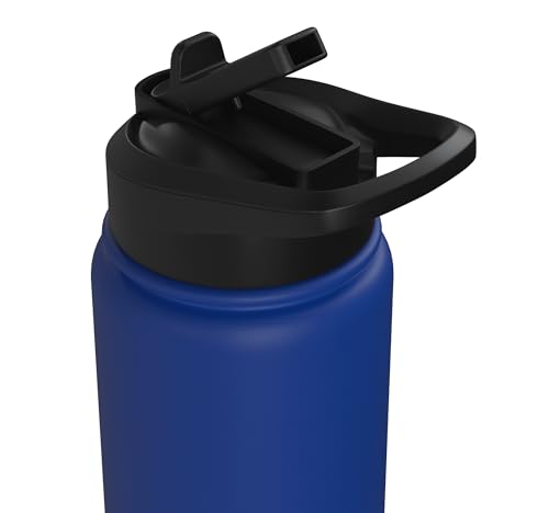 Cricket Keeper Drawing Stainless Steel Insulated Water Bottle - color: Royal Blue