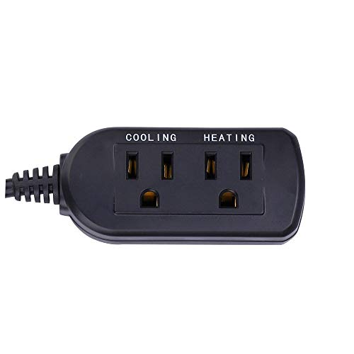 Digital Temperature Controller 2-Stage Thermostat Outlet Heating & Cooling Mode for Chest Freezer Refrigerator Homebrew Fermenter Greenhouse 110V 10A 1100W
