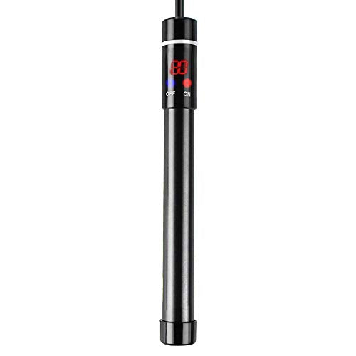 MQ Titanium Alloy 200W Aquarium Heater for Salt and Fresh Water, Digital LED Display Submersible Heater with External Thermostat Controller, for Fish Tank 25-40Gallon - size: 200W for 25-40 Gallon Tank