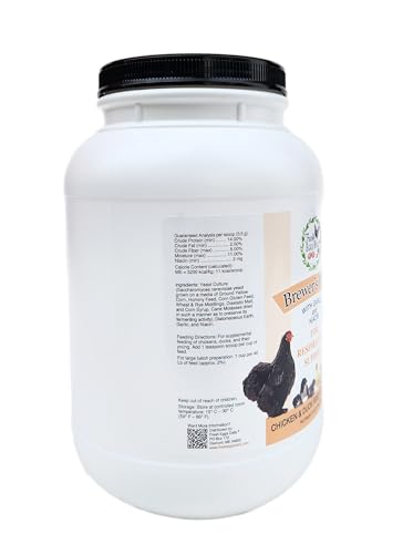 Brewer's Yeast with Garlic Powder and Niacin for Ducks Ducklings Feed Supplement Vitamins for Backyard Chickens 5LB
