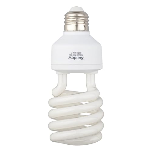 Sundew 10.0 UVB Reptile Light Bulb, Compact Fluorescent Desert Lamp for Bearded Dragons, Tortoises, Lizards, Fits Deep Terrariums, E26 Base
