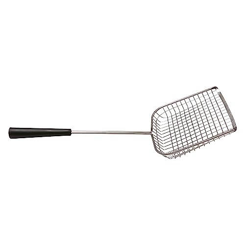 Sand Dipper Cat Poop Scooper & Chicken Poop Scooper - Rugged Big 6" Square Stainless Steel Long Handle for Home Kitty Litter Scoop & Farm Chicken Compatible Coop Scooper (Scoop) - size: 6 - Scoop