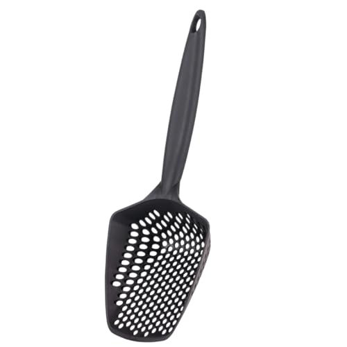 Set of 2 Cat Litter Scoop with Small Holes for Fine Litter, Hanging Handle Deep Reptile Terrarium Sand Sifter, Poop Scooper Rabbit Pooper Lifter Kitten Sifting Shovel (Black, Set of 2) - color: Black, size: Set of 2