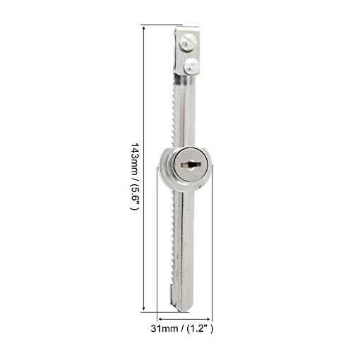 METALLIXITY Drawer Display Case Lock 5mm - 12mm/0.2'' - 0.47'' Ratchet Lock | Sliding Glass Door, with Keys, for Retail Showcase Cases